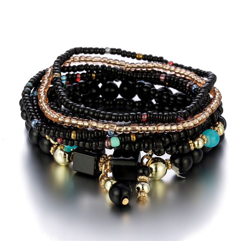 Wholesale Multilayer Creative Turquoise Beaded Bracelet